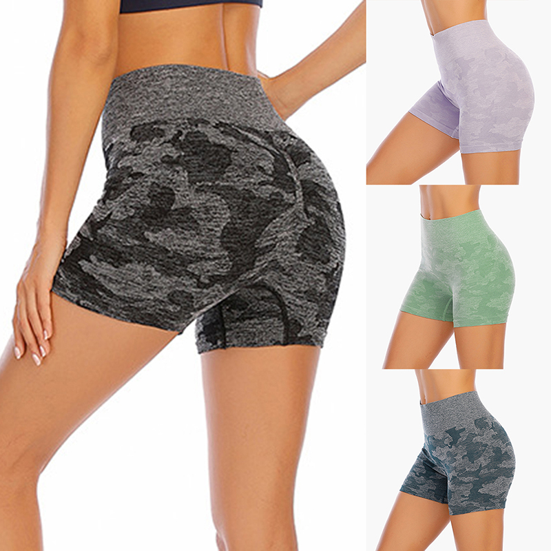 

Women' Yoga Shorts High Waisted Tummy Control Gym Shorts, Black