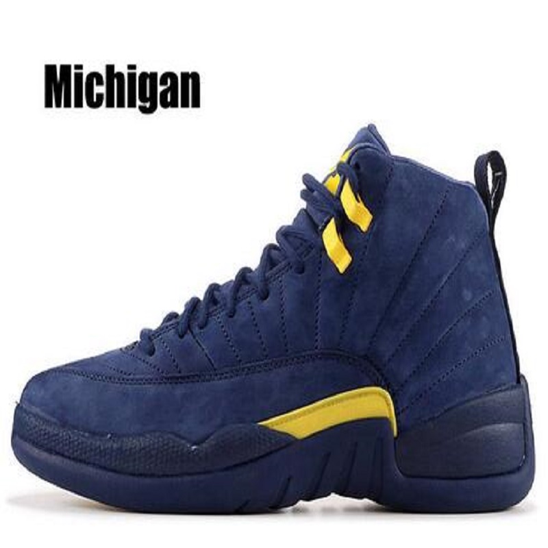 

Jumpman basketball mens shoes 12s XII Dark Concord Reverse Flu Game US13 Sport sneakers shoe 12 Varsity Red Black Purple trainers, Color 1