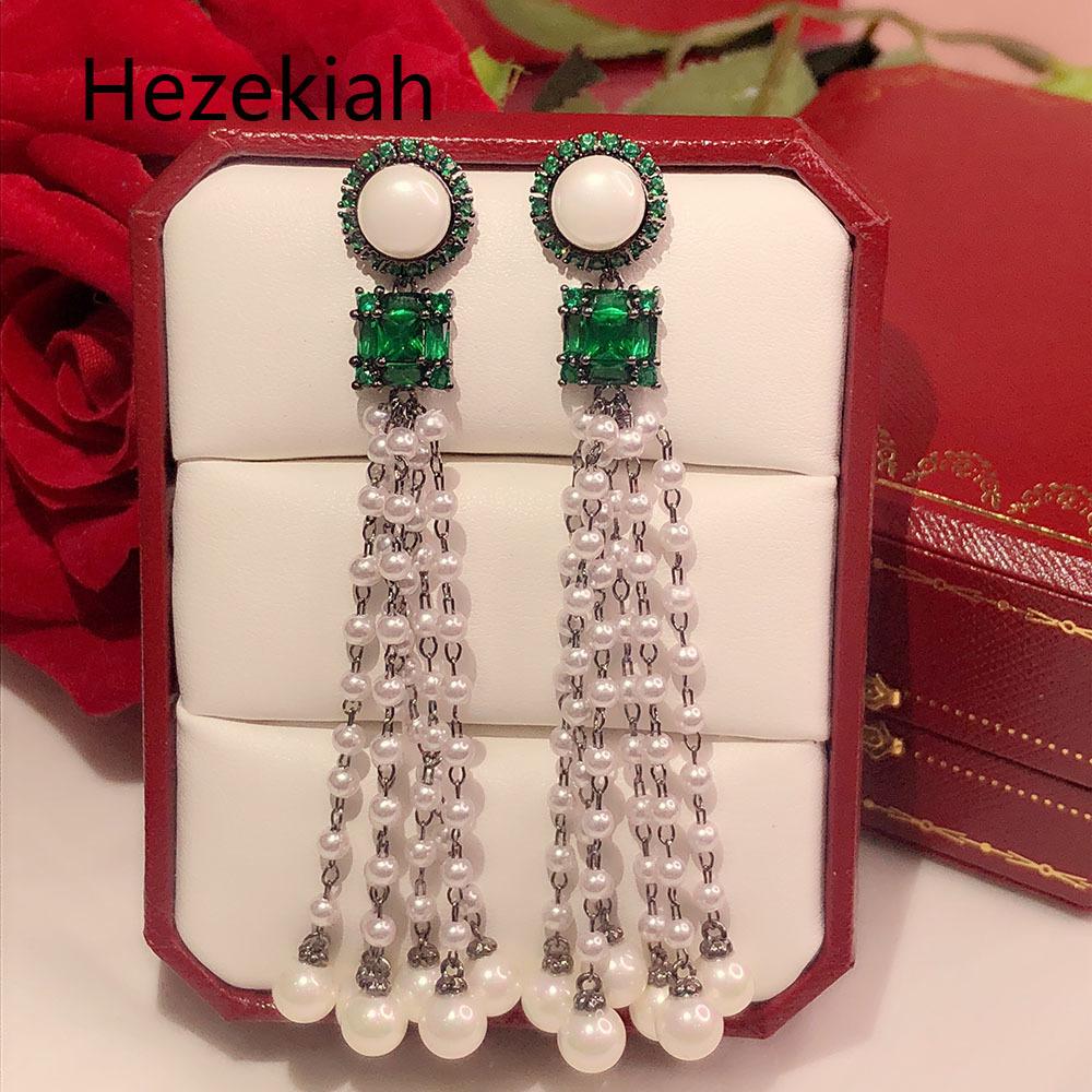 

Hezekiah S925 Silver Lady noble Earrings Luxurious Tassels Personalized fashion earrings Shiny Earrings Dance party Free shipping, Golden