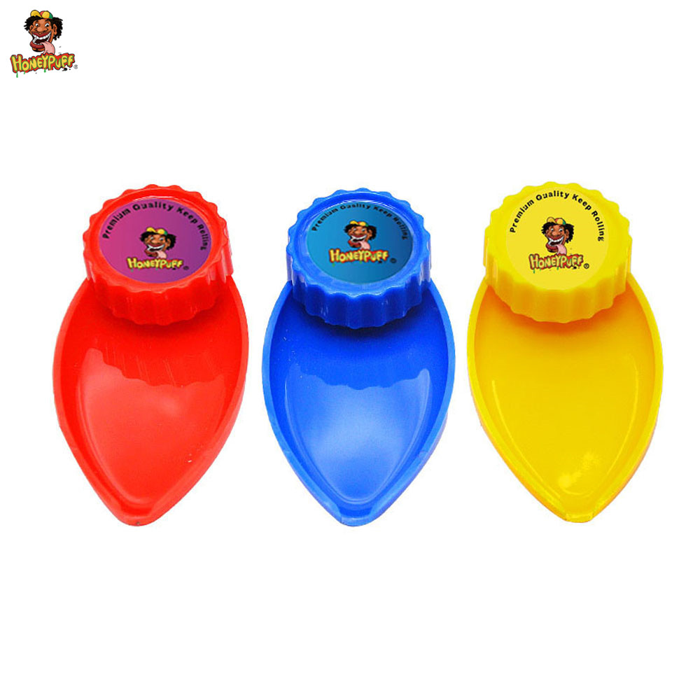 

HONEYPUFF Premium Plastic Smoking Herb Grinder Tray 40MM Magnetizing Tobacco Grinders Roll Combo All In One Smoke Pipes Grinder Herb