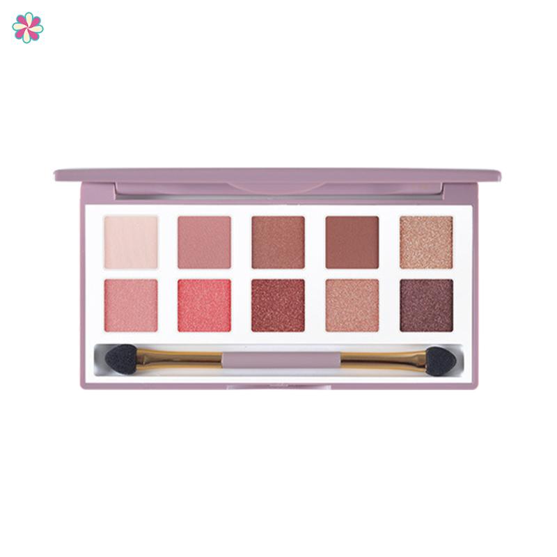 

10 Colos Waterproof Glitter Eyeshadow Matte Long-lasting Eyeshadow Palettecy, 2c