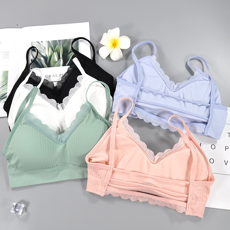 

Solid Sports Bra Women Girl Underwear Fitness Running Bras Women Push Up Cotton Colorful Yoga Tops Sports Bra Jogging Gym, Skin pad