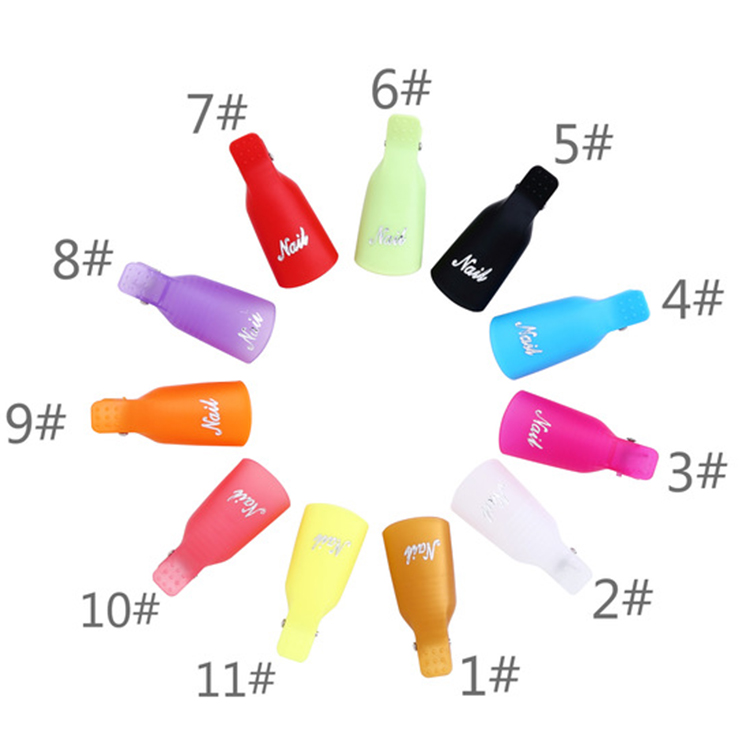 

Plastic Nail Art Soak Off Cap Clips Nail Art Tips for Fingers UV Gel Polish Remover Wraps Tools Cleaner Nail Degreaser
