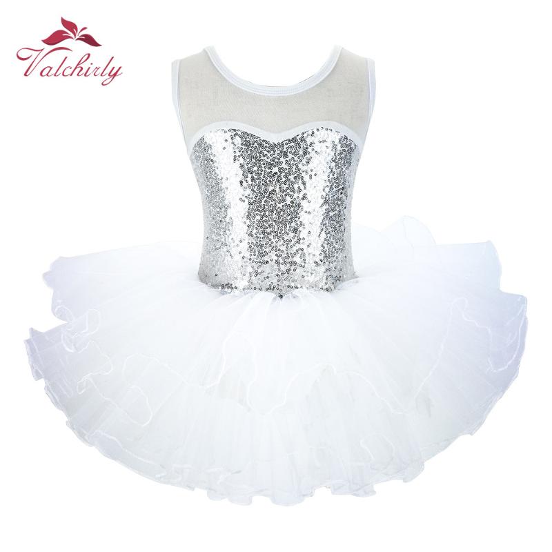 

NEW Girls Silver Ballerina Fairy Prom Party Costume Kids Sequined Flower Dress Dancewear for Stage PerformanceBallet Tutu Dress, Black