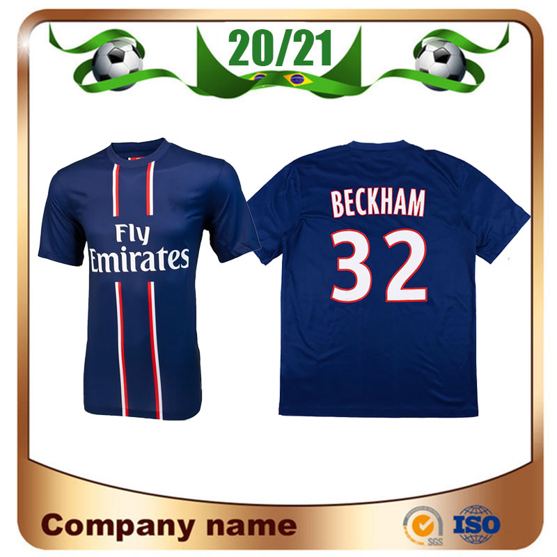 

12/13 Retro version Paris Soccer Jerseys Home #34 Beckham shirt Ibrahimovic Pastore Lavezzi MENEZ T.SILVA MATUIDI VERRATTI football u, Black;yellow