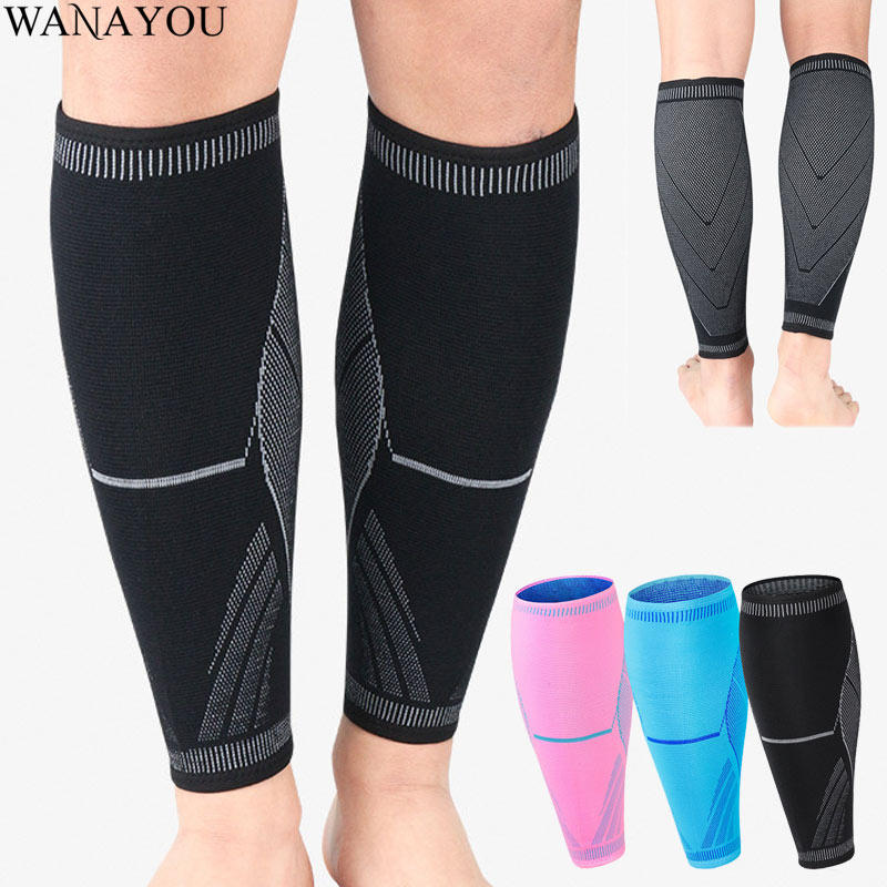 

1PCS Adults Football Shin Guards, Teenager Elastic Compression Leg Sleeve,Basketball Training Fitness Sports Running Shin Guard, Blue