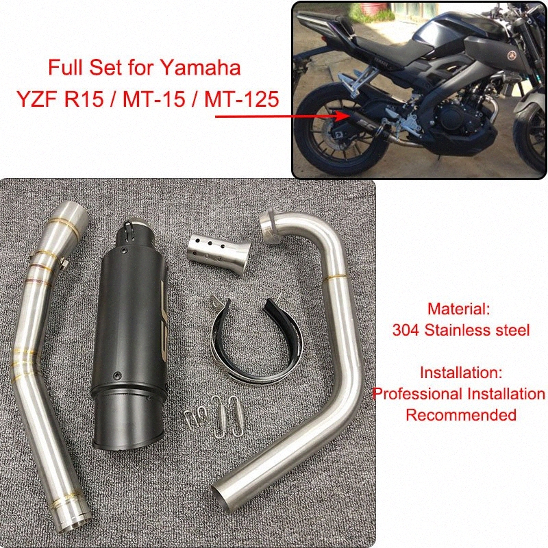 Acero SC silenciador Oblicua Inoxidable for la modificaci/ón de Escape Trasero Yamaha R25 R30 Z750 Z800 Motocicleta FXnn Tubo de Escape silenciador de Tubo de Escape Universal