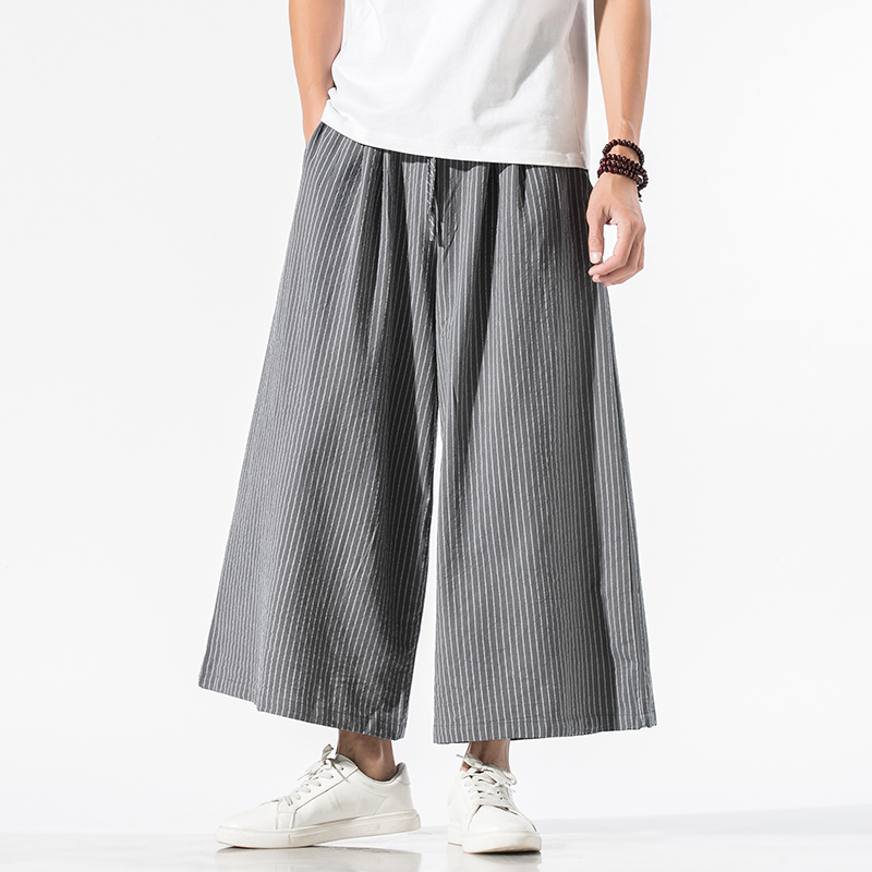 

Streetwear Harem Pants Men Cotton Linen Workout Bottom Traditional Chinese Men Clothing Loose Fashion Male Mens Baggy Pants, White
