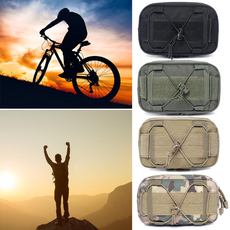 

Outdoor Molle Bag Waist 1000D Oxford Cloth Shoulder Crossbody Pouch with Strap for Hunting Hiking Camping Crossbody Supplies, Black