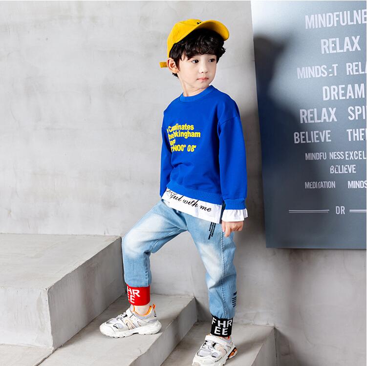 

Boys Clothes Spring Autumn Baby boys Clothing Set T-shirts +pants 2 pcs clothes Set Baby Sport Suit Tracksuit, Blue set