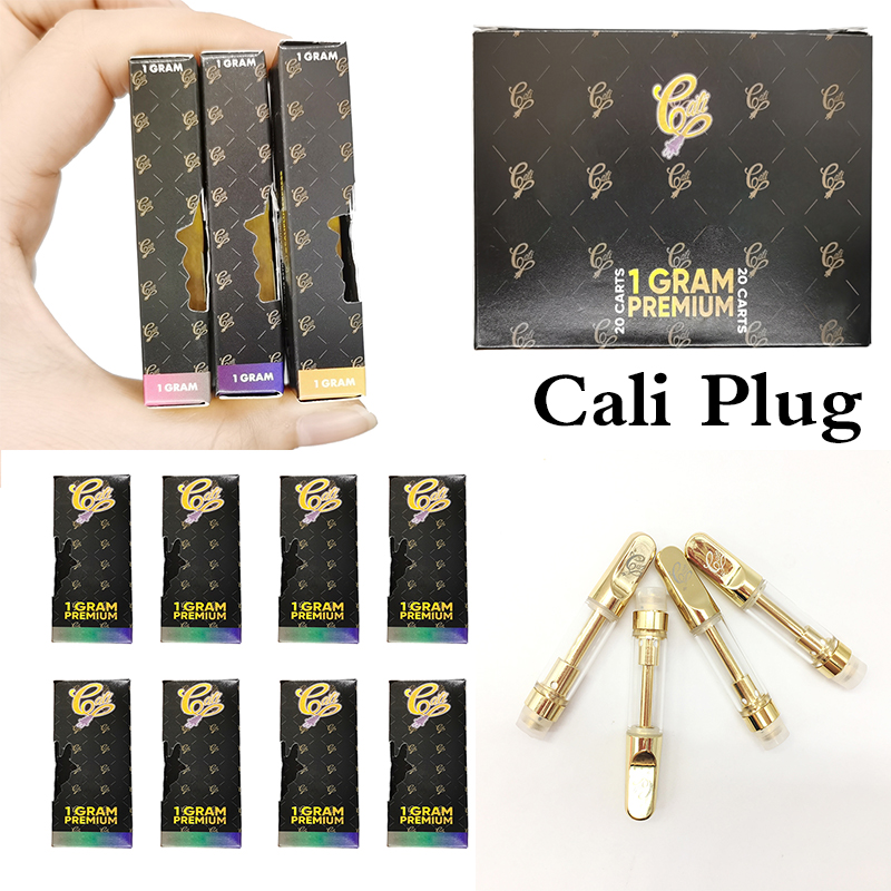 

Cali Plug Vapes Cartridges Packaging Vape Pen Oil Vaporizer 1ML 0.8ml Glass Tank Thick Oil Atomizer Empty Electronic Cigarette Carts Instock