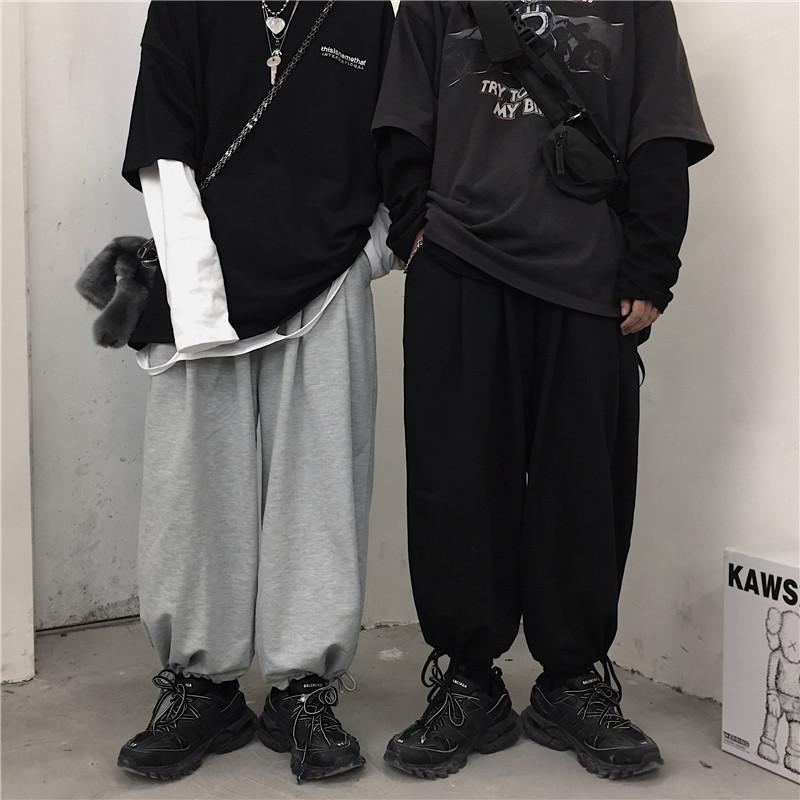 

Japan Newest Mens Sweatpants Autumn Winter Man Gyms Fitness Bodybuilding Joggers Workout Trousers Men Casual Cotton Loose Pants, Beige
