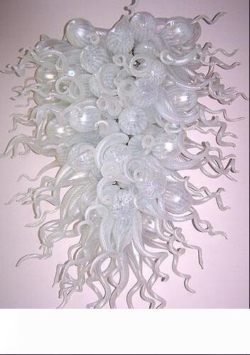

Free Shipping AC Led Bulbs 110v 240v White New Wedding Deco Blown Glass Murano Chandelier Light