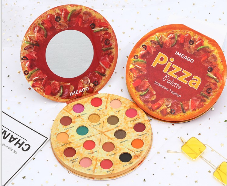 

makeup wholesale Hot style American and American popular make-up plate IMEAGO pizza 18 color eye shadow matte pearlite eye shadow plate last