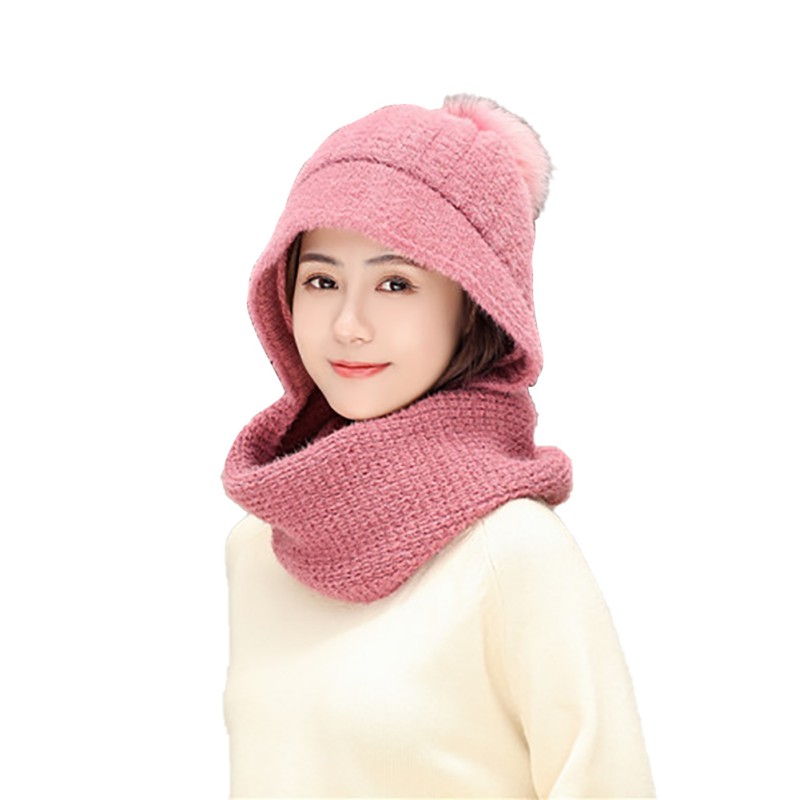 

New 2pcs Fashion Women Cute Warm Hat Knitted Skullies Beanies Ski Cap And Scarf Set, Zy1231p