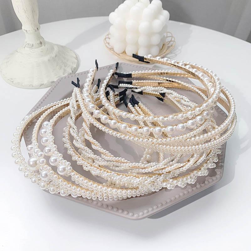 

Vintage pearl women hair sticks women headbands princess girls designer headband hair accessories for women designer head bands