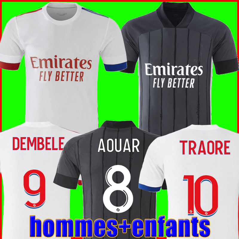 

Olympique Lyonnais Lyon soccer jersey 20 21 Maillot de foot 2020 2021 maillots de football shirt TRAORE MEMPHIS OL men + kids kit uniforms, Kids home