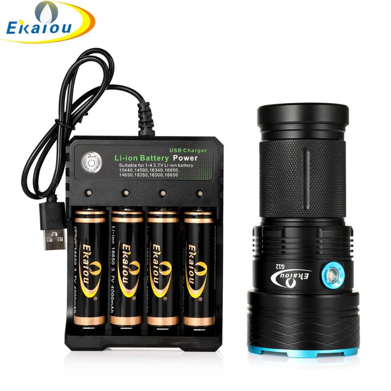 

new Waterproof 3 Mode LED 12x T6 Tactical Flashlights Hunting Torch & 18650 Battery and charger