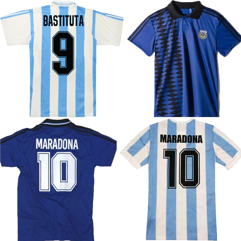 

World cup Retro 1986 Argentina home Soccer jersey Messi Maradona CANIGGIA 1978 96 Football Shirt Batistuta 1998 RIQUELME 06 1994 ORTEGA, Black;yellow