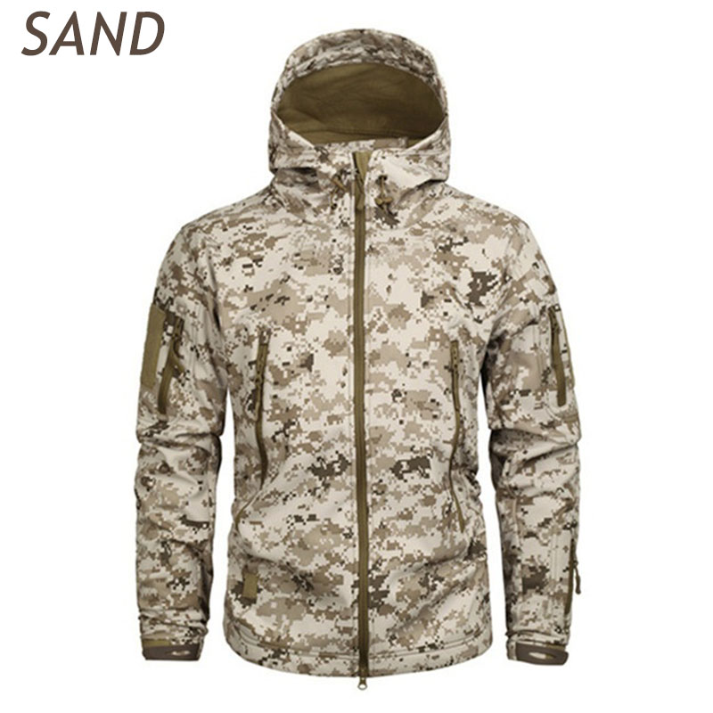 

Autumn Tactical Soft Shell Outdoor Warm Hunting Army Jackets Hiking Camo Waterproof Windproof Hooded Men Coats, Smsm