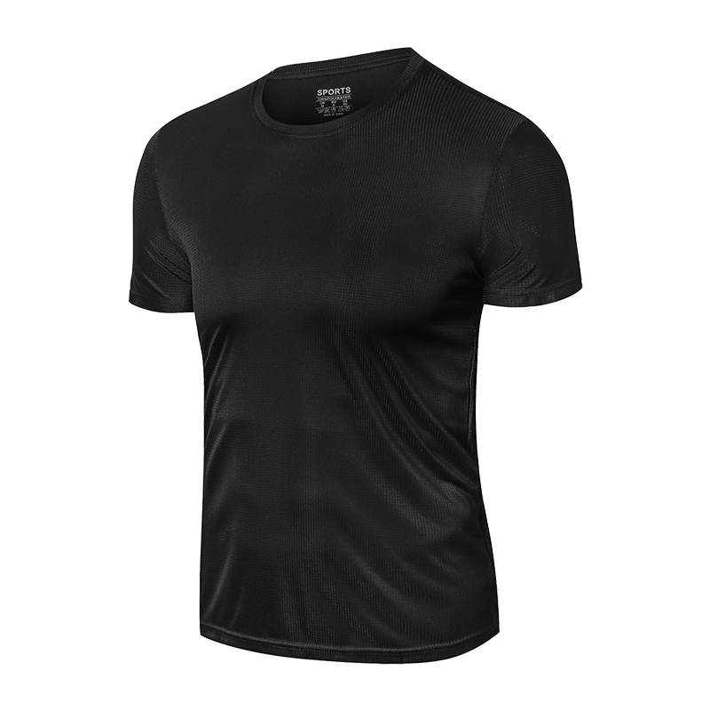 

New Running T Shirt Men Short Sleeve High Elasticity Quick Dry Breathable Gym Fitness Training Sports Shirts Male Clothing, Style 1