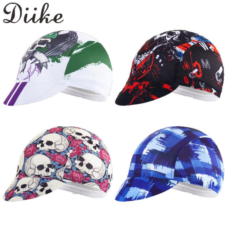 

Color riding cap camouflage with brim skull cycling cap moisture wicking cycling printing capquick drying, White