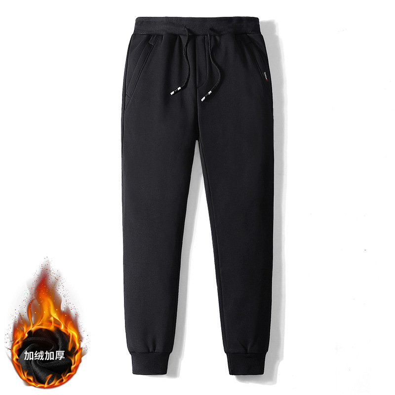 

Outdoor Tactical Cotton Plus Velvet Thicken Warm Bound Feet Sports Pants Man Hiking Camping Climbing Trousers, Black
