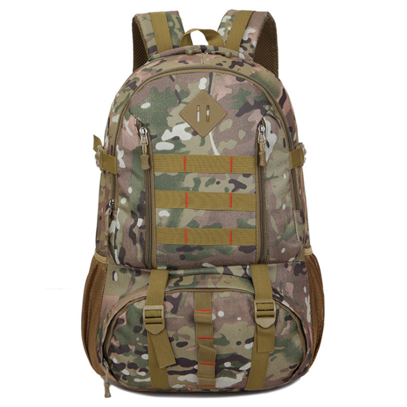 

50L Backpack Waterproof Hiking Hunting Backpack Tourist Rucksack Sports Bag Mountaineering Bag Camouflage1, Army green