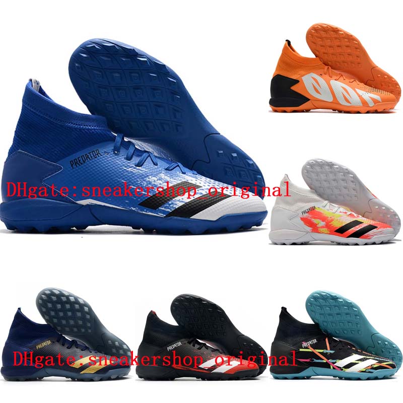 

2020 top quality mens soccer shoes PREDATOR 20.3 TF soccer cleats indoor football boots tango Tacos de futbol Trainers Sports hot, Black