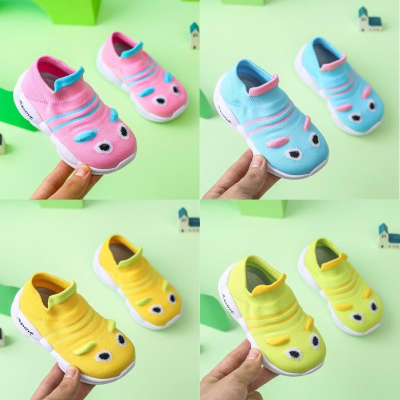 

2020 Toddler Infant Little Kids Baby Girls Boys Cartoon Cute Knitted Breathable Shoes Lovely Cartoon Anmial Baby Outdoor Shoes, Pink