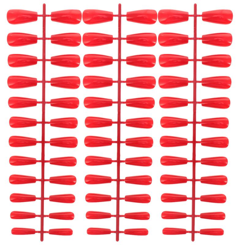 

3 Sets/72pcs Nail Supplies Attractive Color Fake Nails False Nail Tip Artificial Fingernails Art Tool for Woman Girls Lady, Red