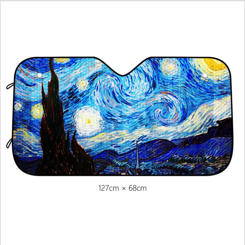 

Car Windshield Sunshades Auto Windscreen Shade Car Sun Protection Front Window Cover The Aluminum Foil Shade Blind Universal