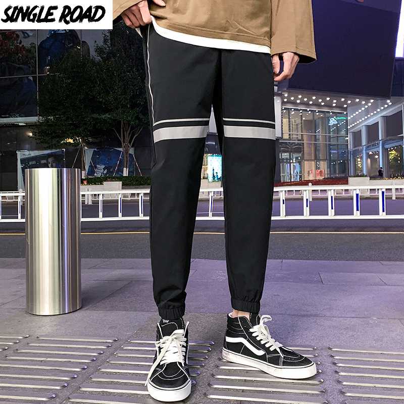 

SingleRoad Men's Joggers Men Harem Pants Men Fashion Japanese Streetwear Black Cargo Pants Trousers Male Sweatpants Man, Black joggers men
