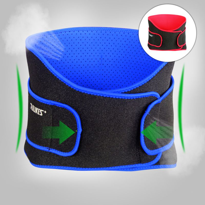 

AOLIKES Durable Waist Support Brace Belt Lumbar Lower Waist Double Adjustable Back Belt Relief Gym Sports Accessories, Yellow