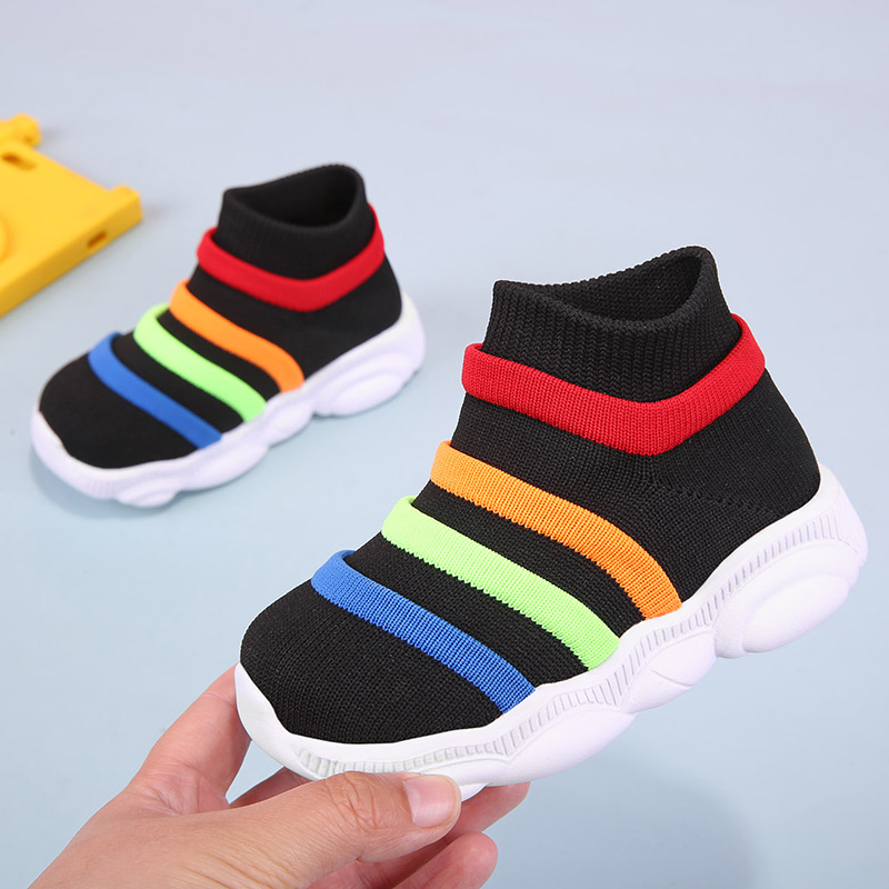 

Baby Shoes First Shoes Unisex Toddler First Walker Boys Girls Kids Bear Bottom Socks Cover Feet Children's Comfortable, Black