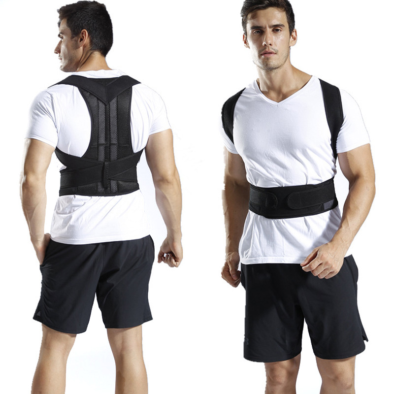 

New Back Posture Corrector Adjustable Shoulder Strap Magnetic Therapy Lumbar Brace Support Belt Shoulder Posture Correction 5XL, Red
