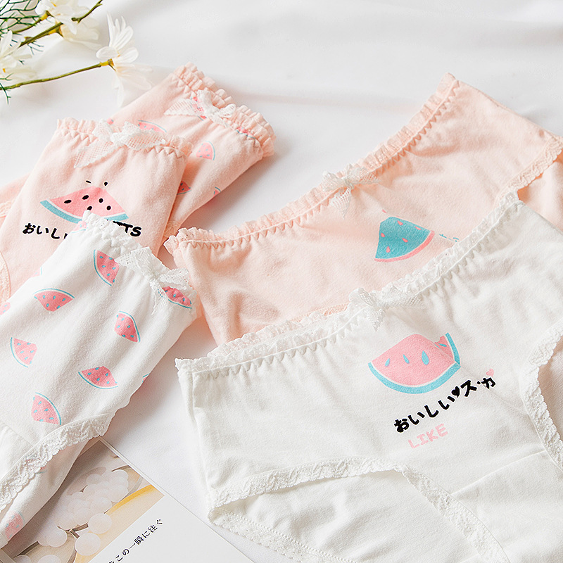 

New Cute Women's Cotton Panties Underwear Girls Lace Summer Thin Briefs Panty  L XL XXL, Pattern e