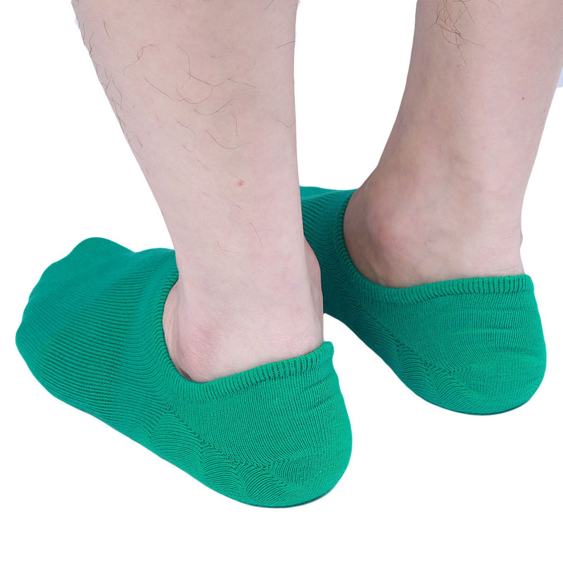 

Unisex Socks Non Slip Summer Sweat Absorbent Breathable Sports Socks Solid Color Silicone Stealth Boat, Green