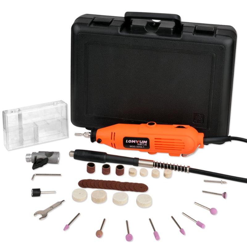 

LOMVUM Rotary Tool Set Grinder Variable Speed Electric Mini Drill Electric Dremel Engraver Power Tools Accessories
