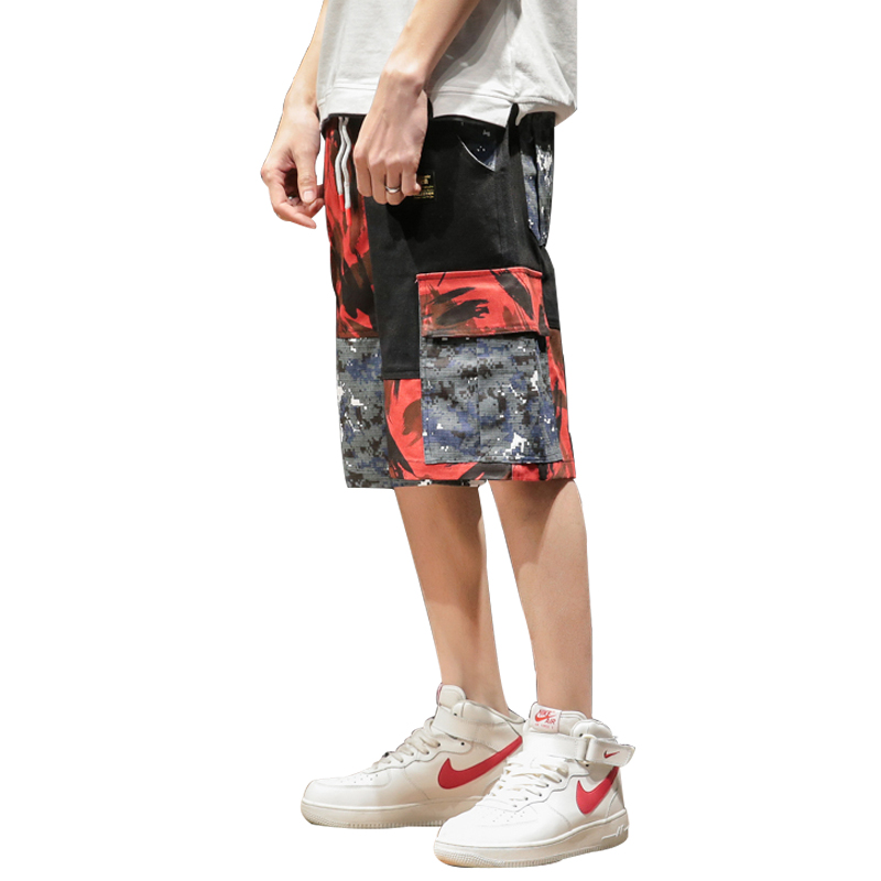 

ZhuZunZhe 2020 Loose Sports Camouflage Cargo Shorts Men's Summer Clothes Plus Size Casual Fashion All-Match Five-Point Pants, Green camouflage