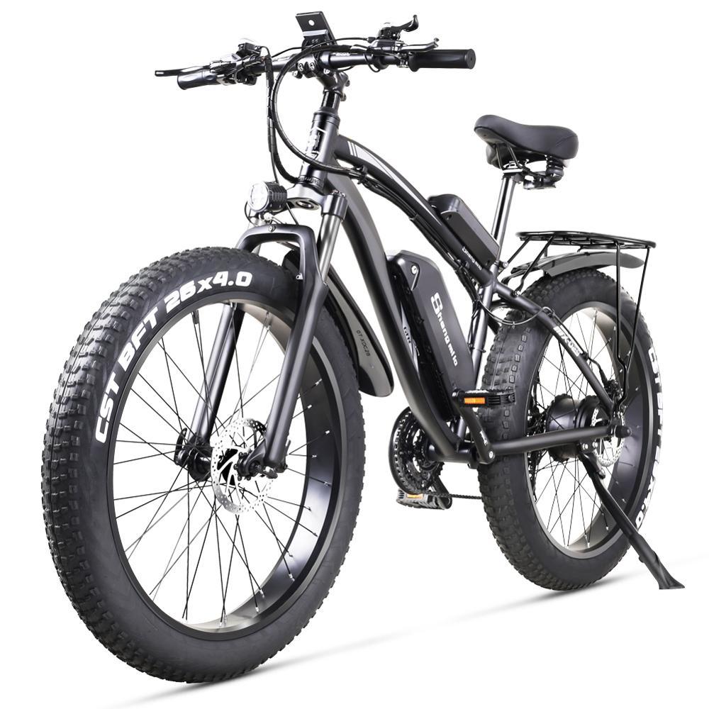 

Electric bike electric fat bike cruiser electric bicycle lithium battery ebike, Mx02s-black