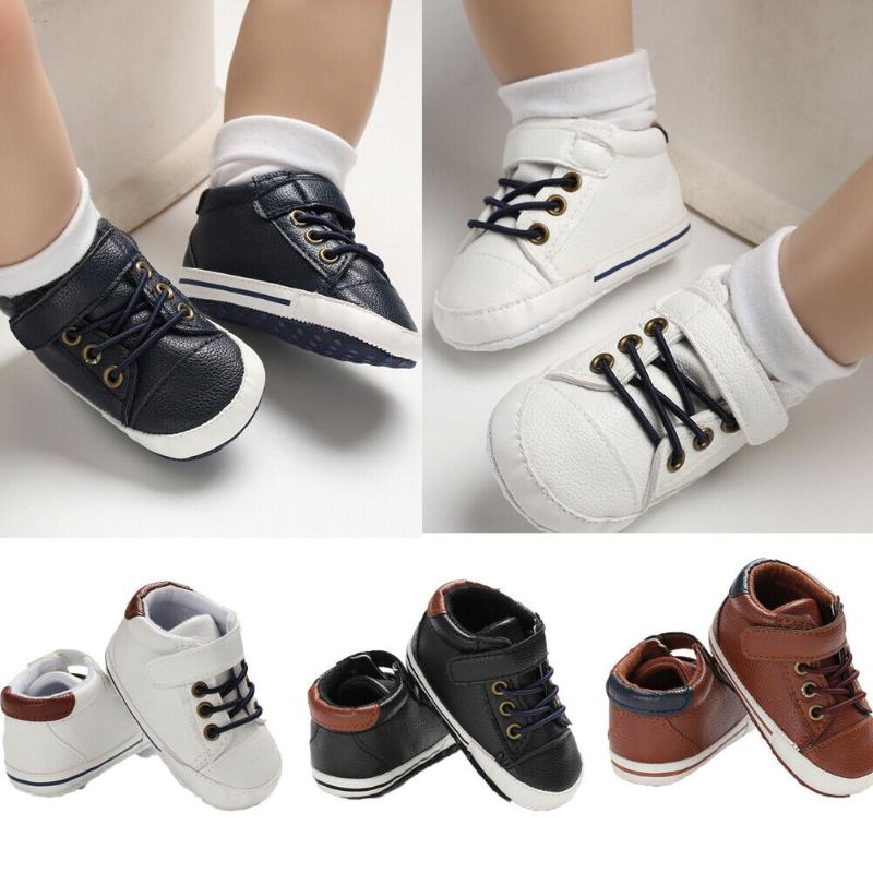 

18M Toddler Shoes Sport Walkers Newborn Summer Clothing Baby Boys Soft Sole Leather Crib Shoes Girl Solid Causal, Black