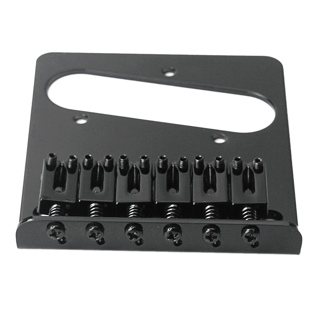 

6 Saddle Ashtray Bridge Tailpiece for Electric Guitar (Black