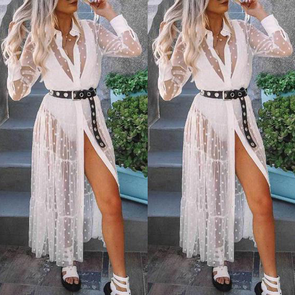 sexy wave point evening maxi dress