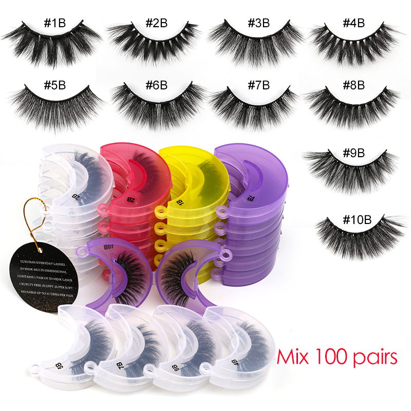 

SHIDISHANGPIN Eyelashes Wholesale Bulk Lash 20/30/100pcs Eyelashes Wholesale Lashes Natural False Lashes Makeup In Bulk