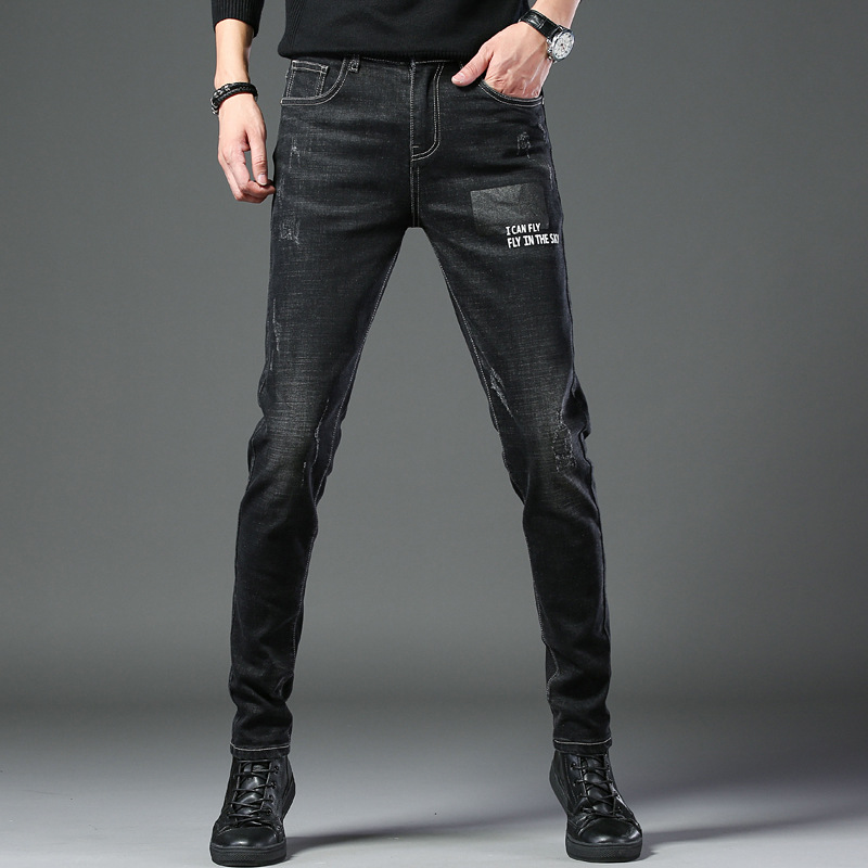 

Men Jeans Fashion 2020 Plus Size Skinny Straight Denim Trousers for Mens High Waist Slim Fit Jean Pantalones Casual Clothes, 1830