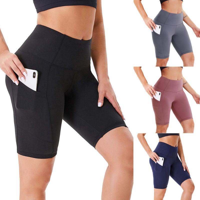 

Summer Women Yoga Shorts High Waist Seamless Hip-up Tight Elastic Sport Shorts Push Up Running Fitness Gym Clothes 2020 Hot Sale, Black