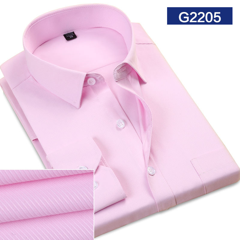 

New Men's Dress Shirts Striped/Twill/Solid Fashion Long Sleeve Non-iron Formal Business Work Social Men Casual Shirt, G2213