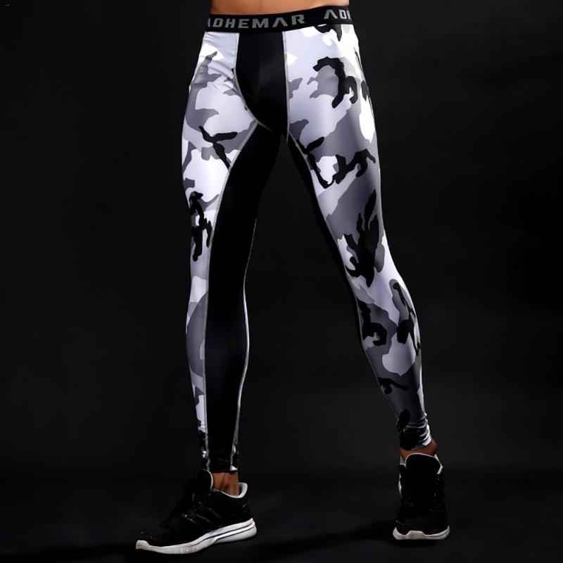 

Men' Running Compression Pants Quick-Drying Training Sports Tight Wear Fitness Pants Basketball Leggings, As pic