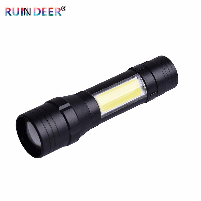 

USB Rechargeable Have Built in battery Portable mini COB LED ZOOM Outdoor hunting Torch